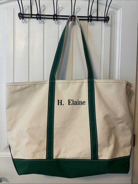 L.L. Bean Handbags - L.L. Bean boat tote dark green xl zip top